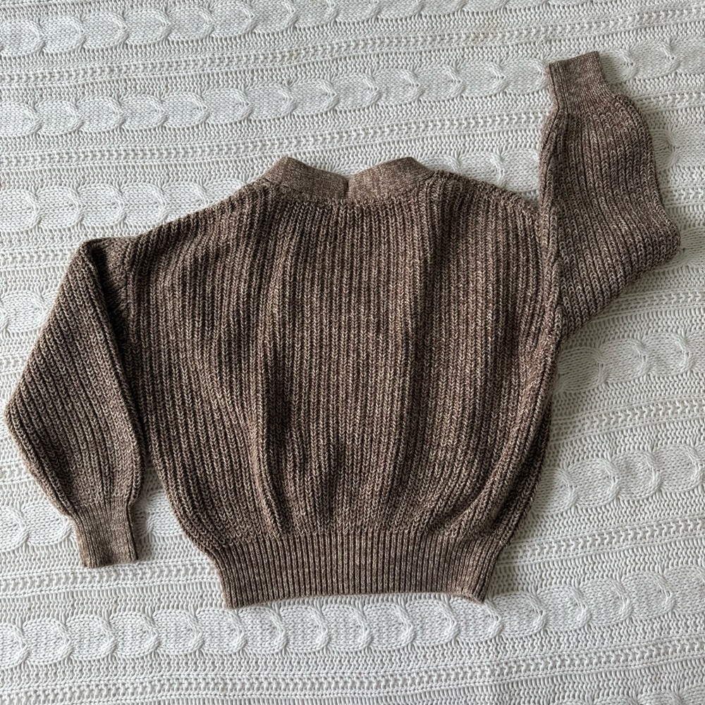 GAP Brown Knit Cardigan Girls Sweater Medium (8) - Picture 4 of 5